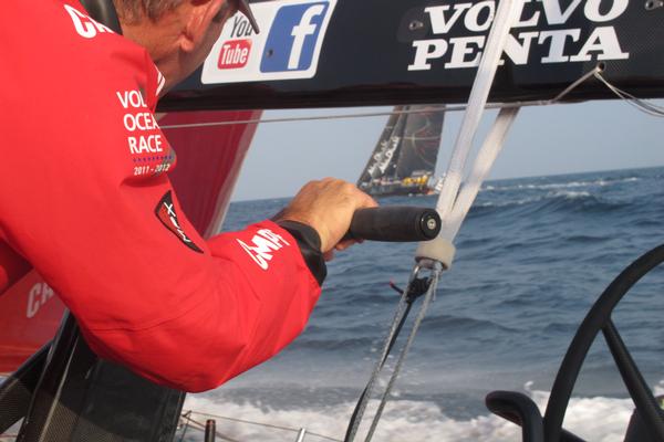 Stu Bannatyne working hard on the sprint from Abu Dhabi